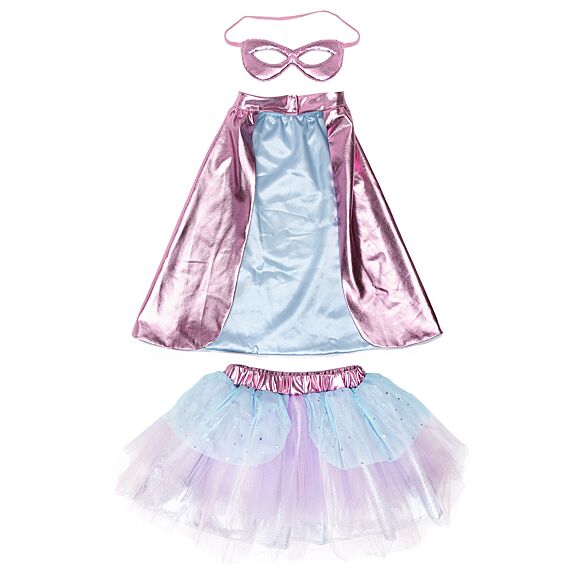 Superheldenkostuum Met Tutu En Masker Super-Duper Pink Light Blue