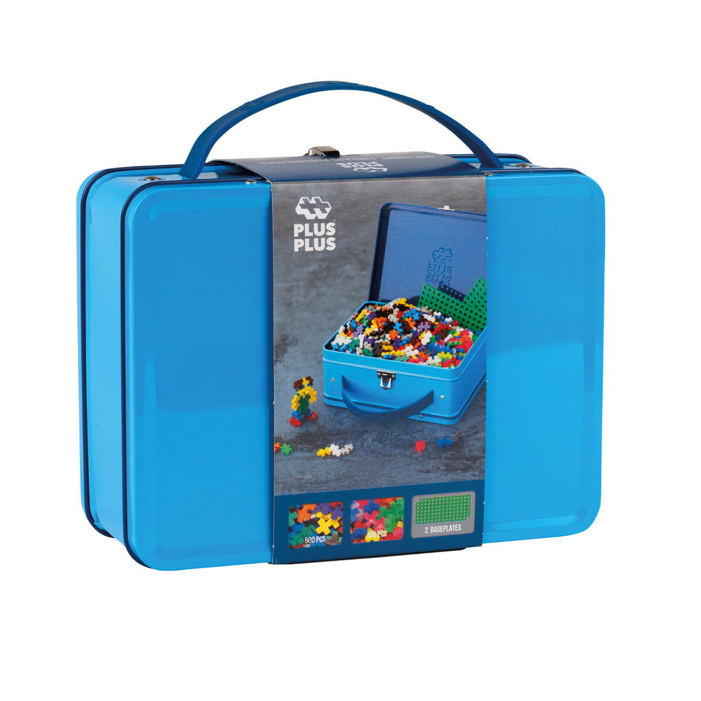 Bouwstenen Plus-Plus Metal Suitcase Basic - 600 stuks