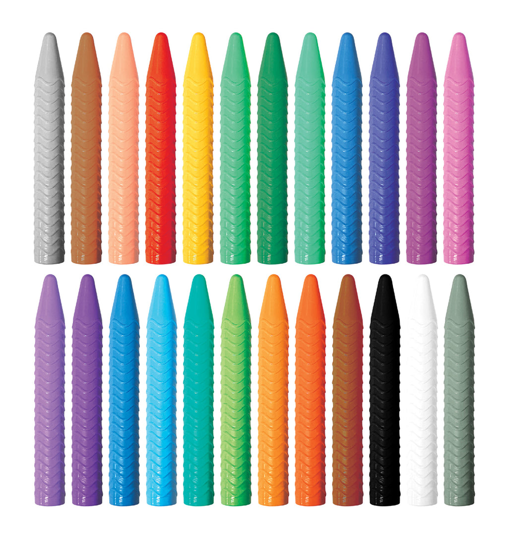 24 waskrijtjes in spiraalvorm - Spiral Crayons