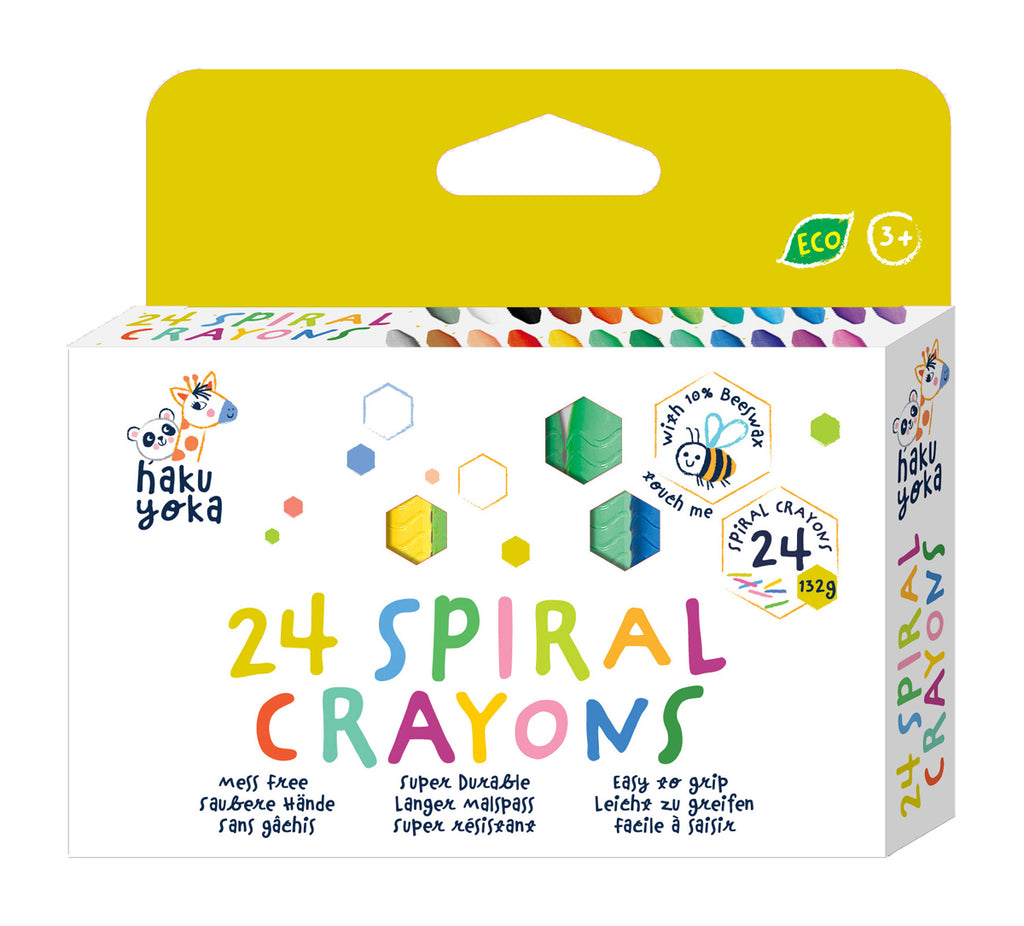 24 waskrijtjes in spiraalvorm - Spiral Crayons