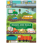 Stickerset met 100+ herbruikbare stickers - Roads and Rails