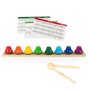 8 muzikale klokjes - Les Popipop - Muziekinstrumenten Moulin Roty - In den Olifant