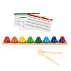 8 muzikale klokjes - Les Popipop - Muziekinstrumenten Moulin Roty - In den Olifant