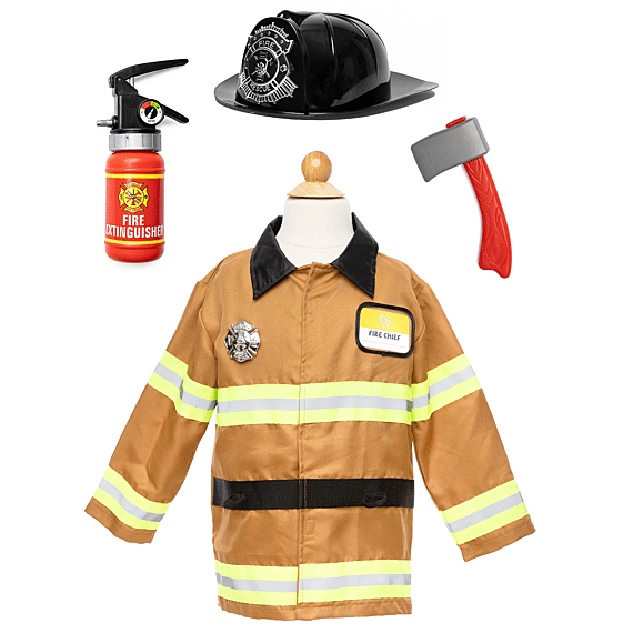 Verkleedset Brandweer Met Accessoires - Tan Fireman