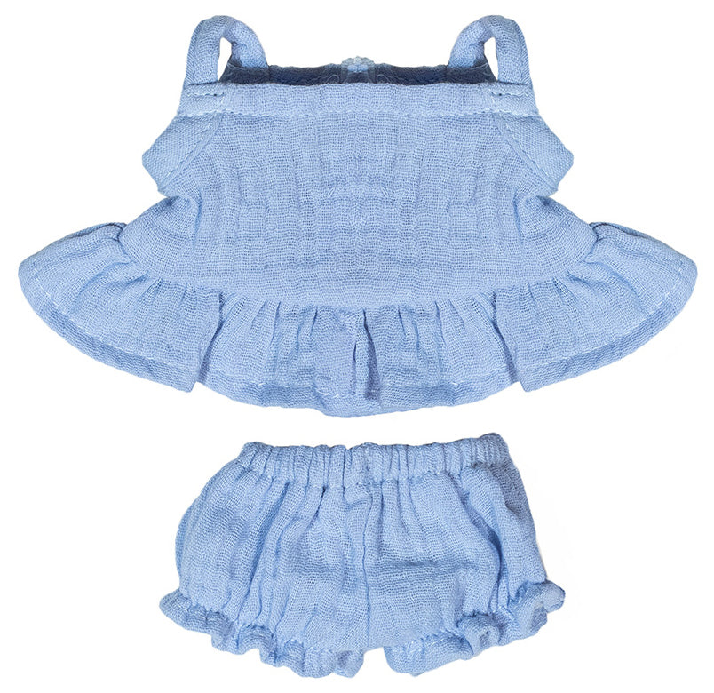 Robe de poupée avec culotte 21 cm — bleue