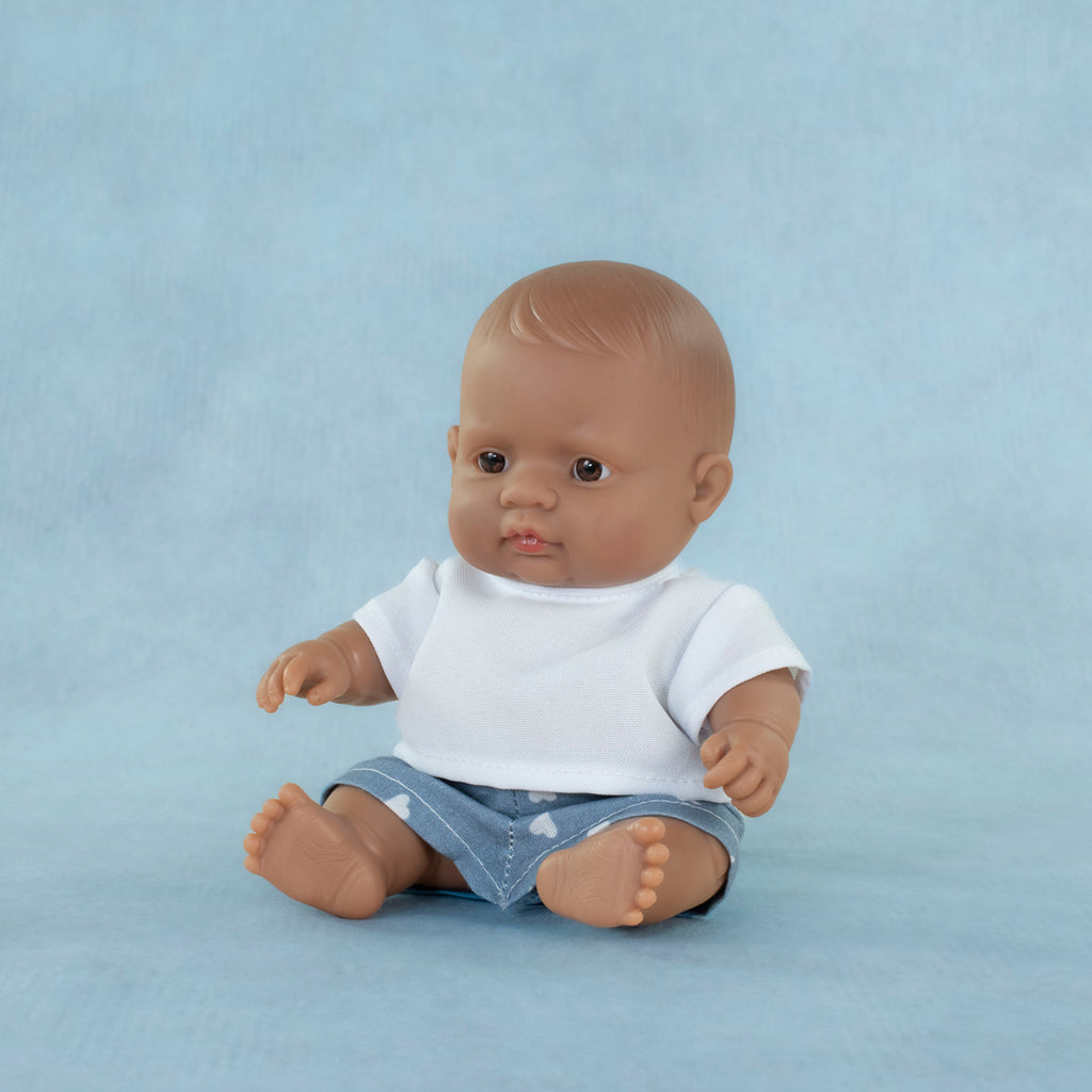 Poupée bébé garçon MF&M d'Amérique latine 21cm