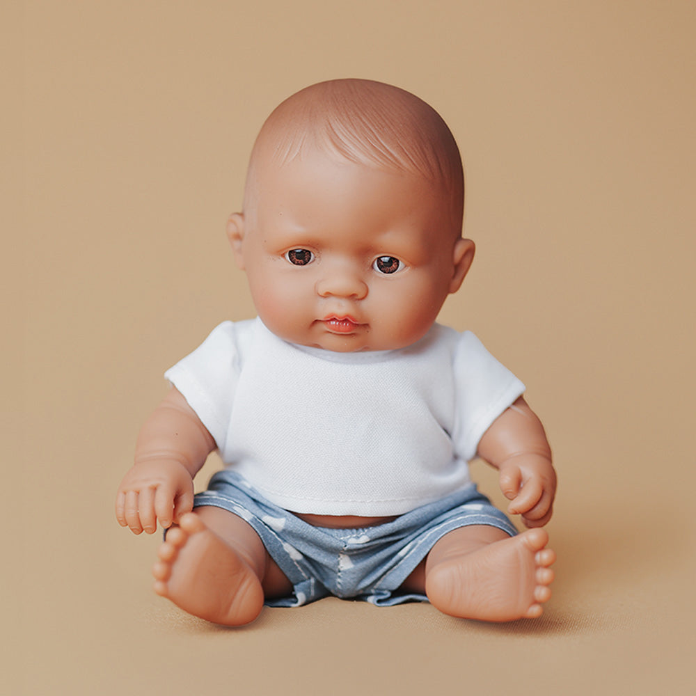 Poupée bébé garçon MF&M d'Amérique latine 21cm