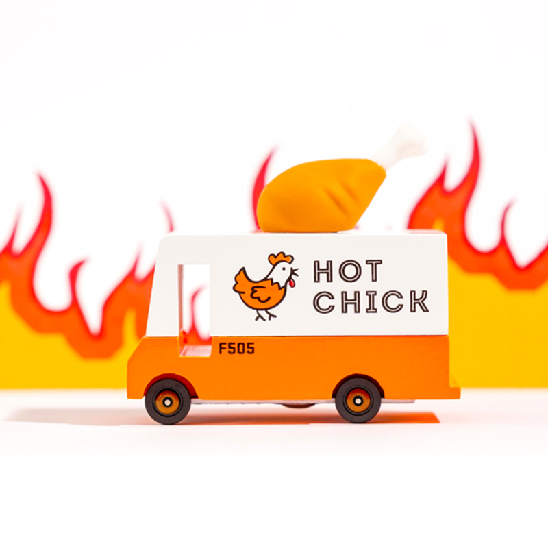 Hot Chick Van (F505) 8,4X4,1X6,5Cm, Wooden Diecast, In Giftbox,