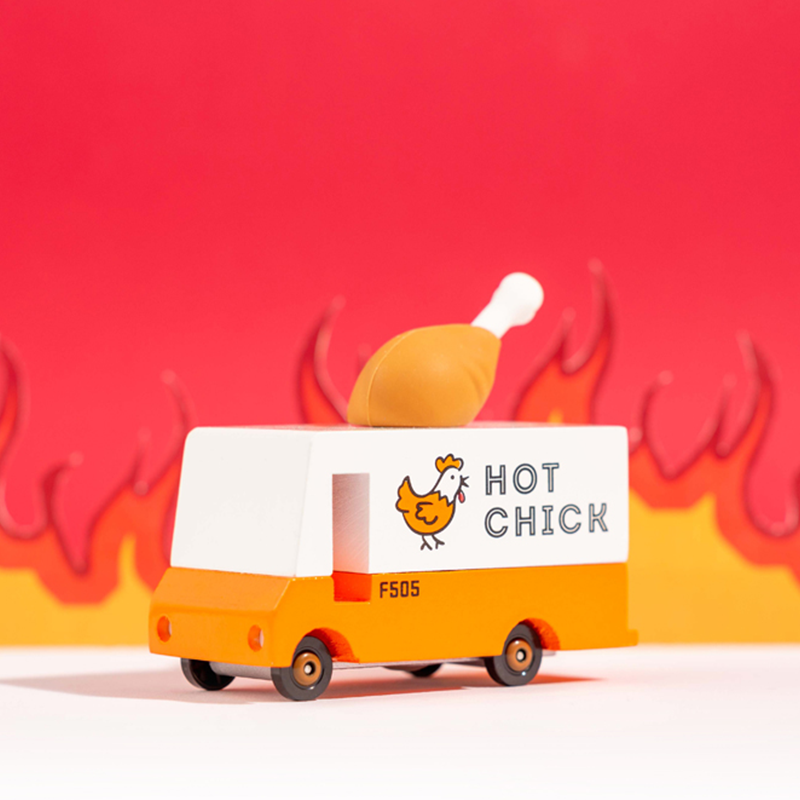 Hot Chick Van (F505) 8,4X4,1X6,5Cm, Wooden Diecast, In Giftbox,