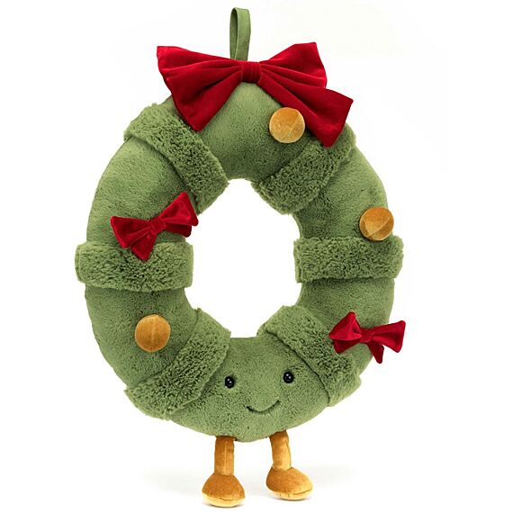 Knuffel Kerstkrans Amuseables Decorated Christmas Wreath - 44 Cm