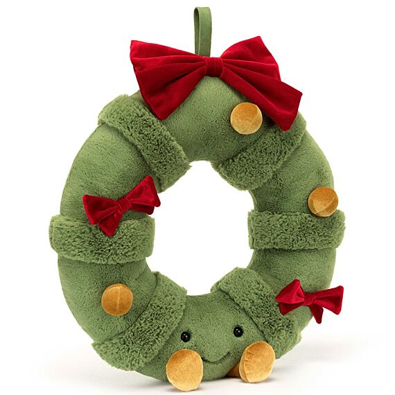 Knuffel Kerstkrans Amuseables Decorated Christmas Wreath - 44 Cm