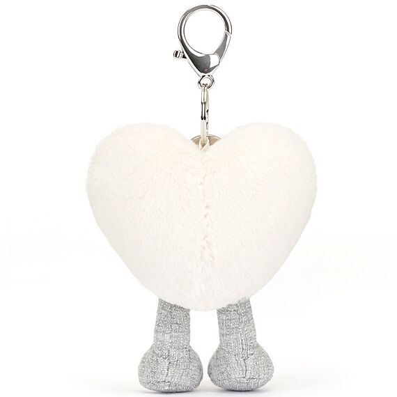 Sleutelhanger Amuseables Cream Heart Bag Charm | 19 Cm