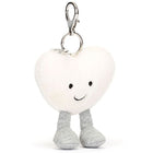 Sleutelhanger Amuseables Cream Heart Bag Charm | 19 Cm