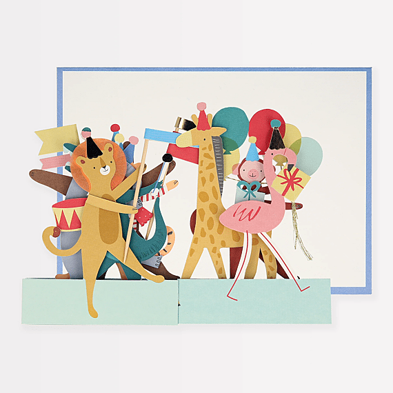 Animal Parade Concertina Card