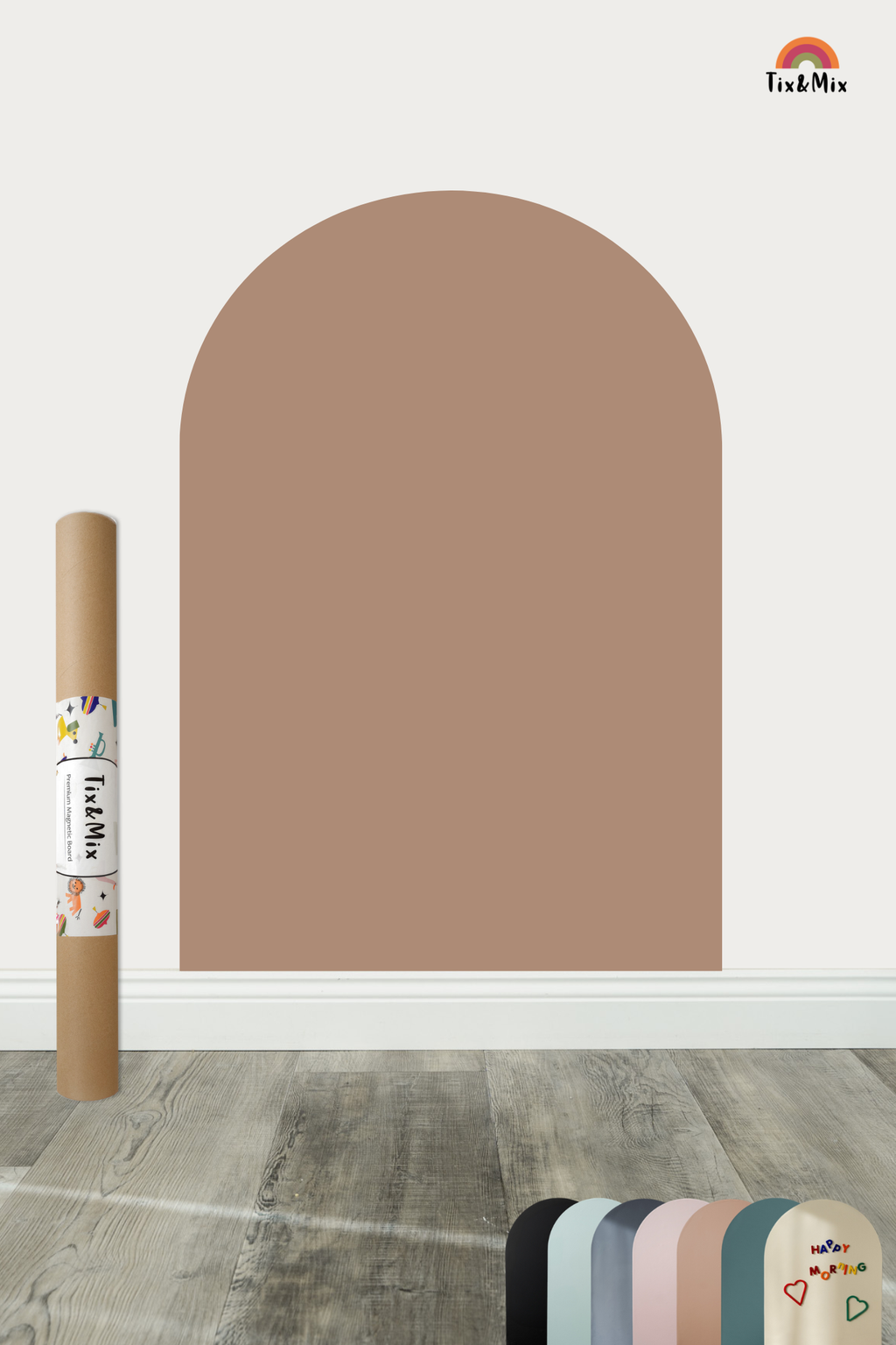 Tix&Mix magnetic wall decal Brown Sugar + 2 crayons