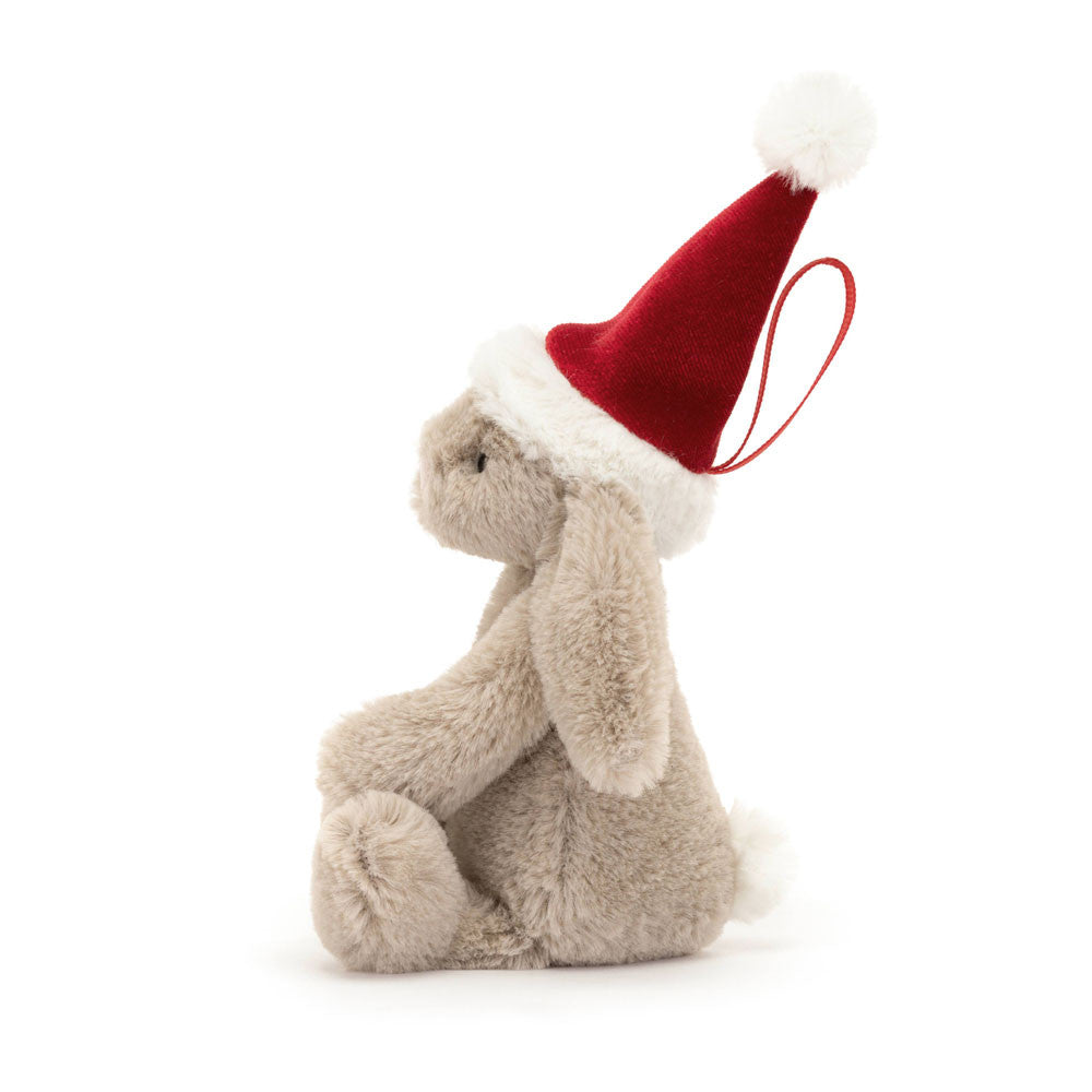 Kerstdecoratie Bashful Christmas Bunny Decoration - 10 cm