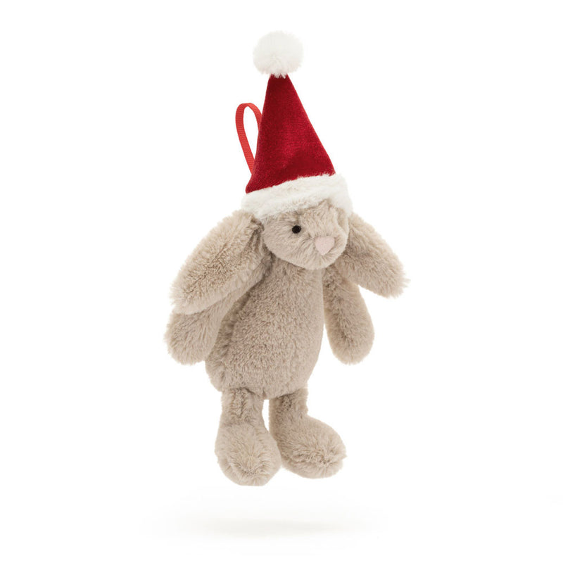 Kerstdecoratie Bashful Christmas Bunny Decoration - 10 cm