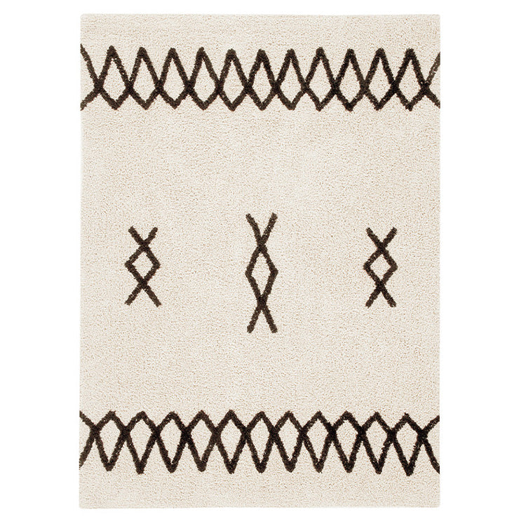 Wasbaar Tapijt Atlas Naturel Zwart - 120 x 160 cm