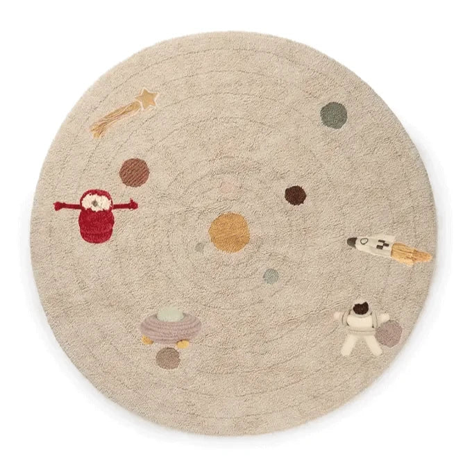 Rond wasbaar tapijt Play Rug Solar System - Ø150 cm