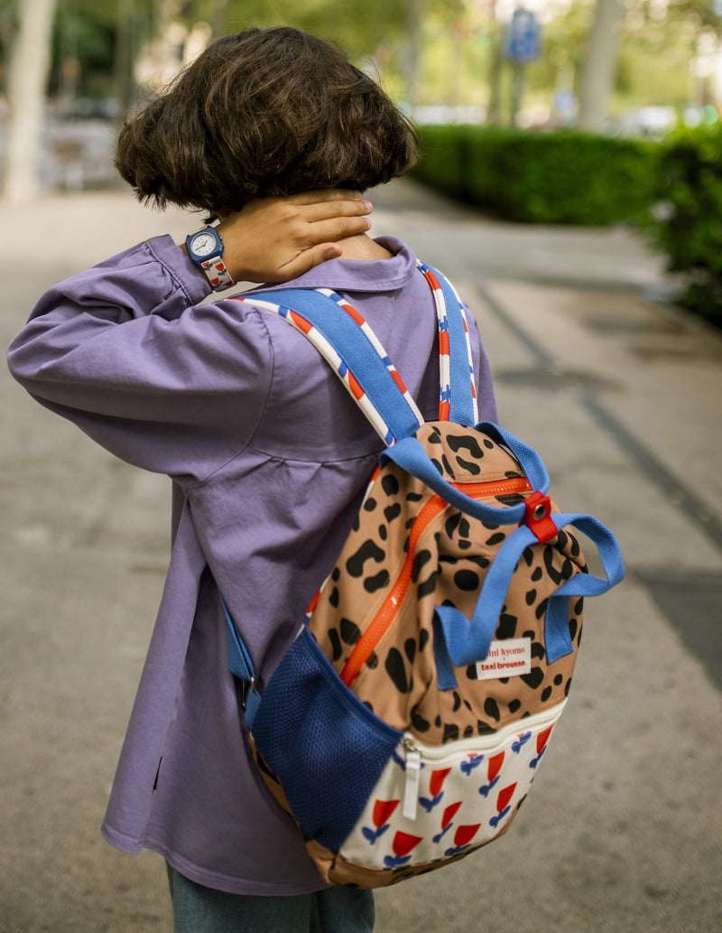 Sac à dos Mini Kyomo - Léopard et fleurs
