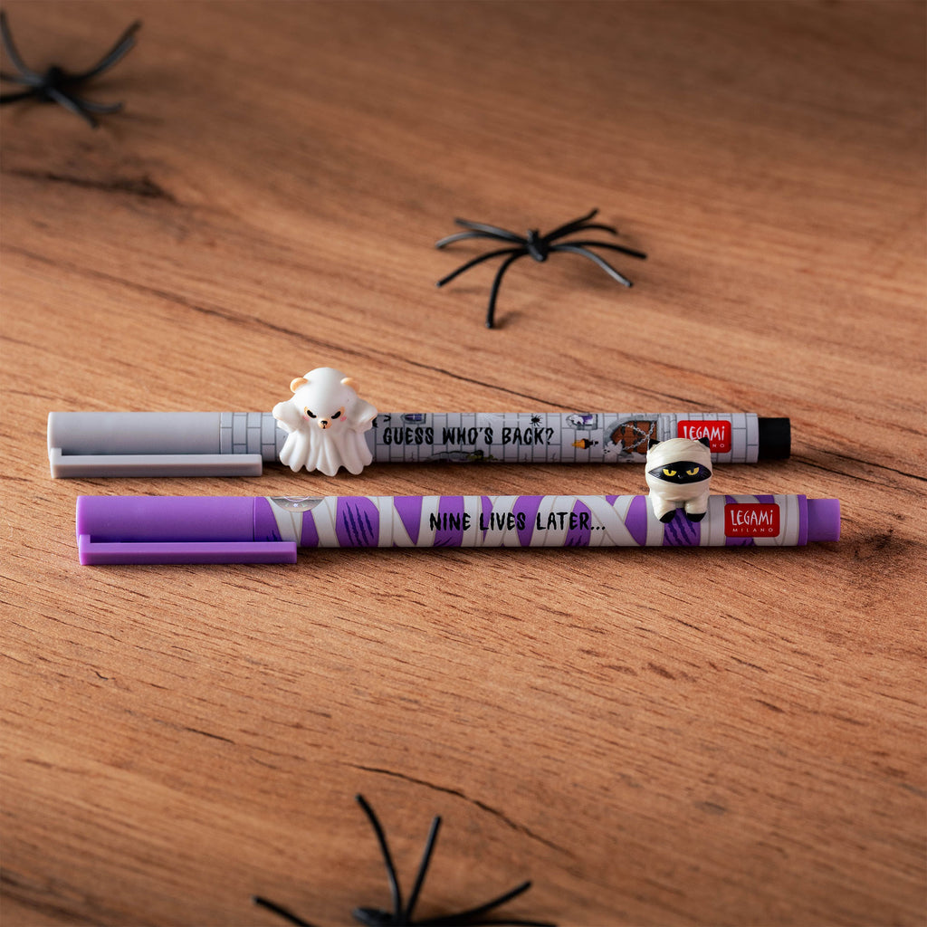 Gelpennen Spooky Party - Spookbeer + Mummiepoes - set van 2