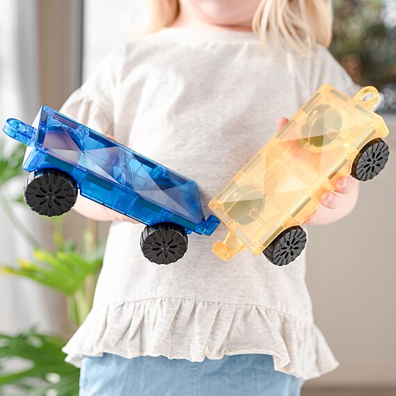 Magnetisch Bouwspeelgoed Rainbow Car Pack | Set van 2