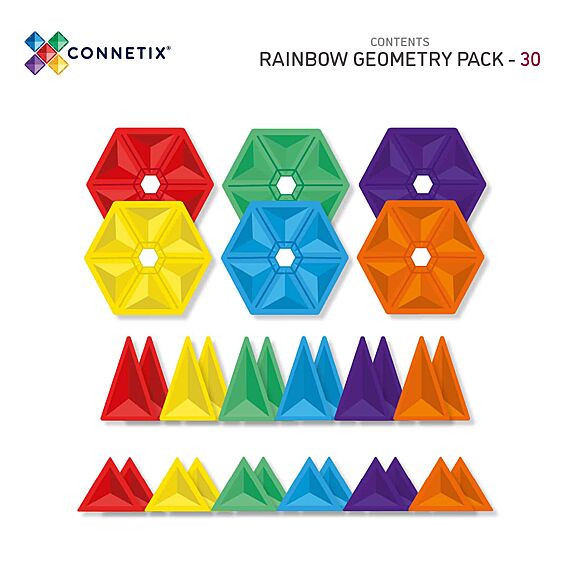 Magnetisch Bouwspeelgoed Rainbow Geometry Pack | Set van 30