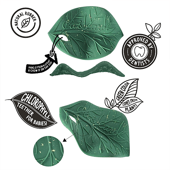 Bijtspeeltje - Chlorophyll Leaf Baby Teether