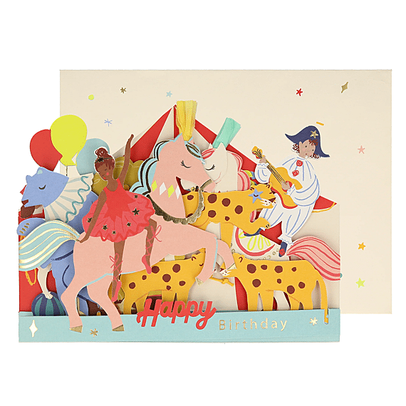 Originele Feestkaart | Circus Concertina Card