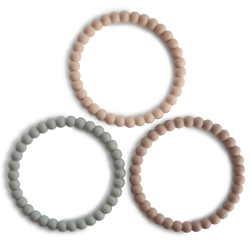 Bijtarmbandjes Silicone Bracelet Clary Sage Tuscany Desert Sand - Set van 3