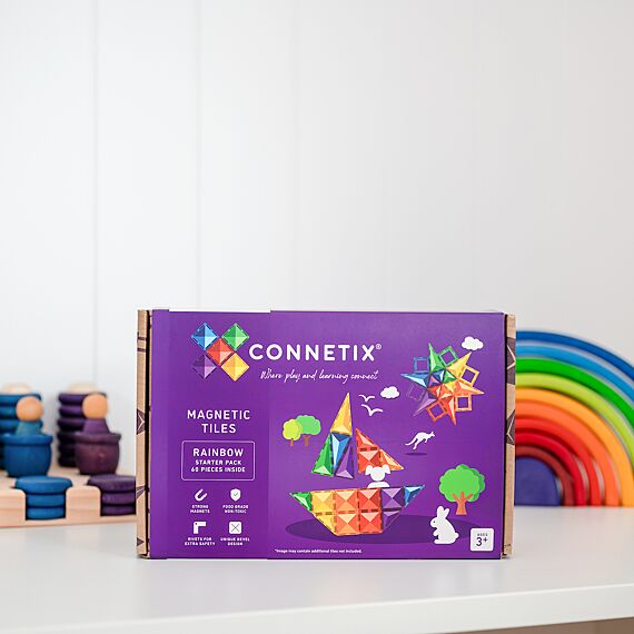 Magnetische bouwstenen Rainbow Starter Pack | Set van 60