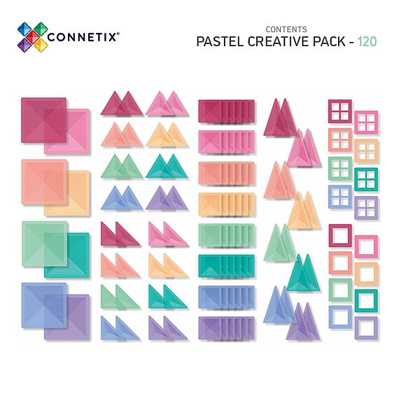 Magnetische tegels Pastel Creative Pack - Set van 120