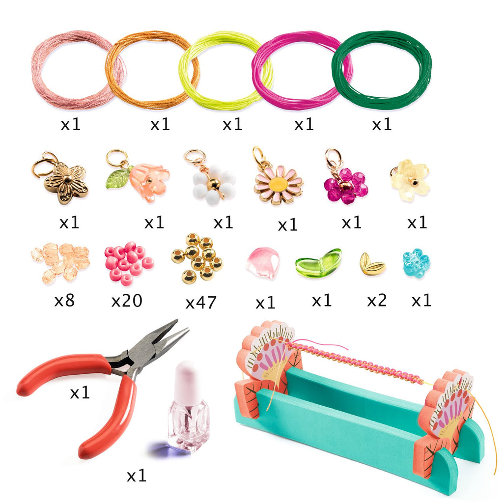Pink macramé bracelets