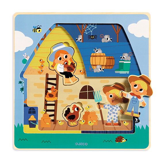 Houten Puzzel Met 3 Niveaus | Chez Moo