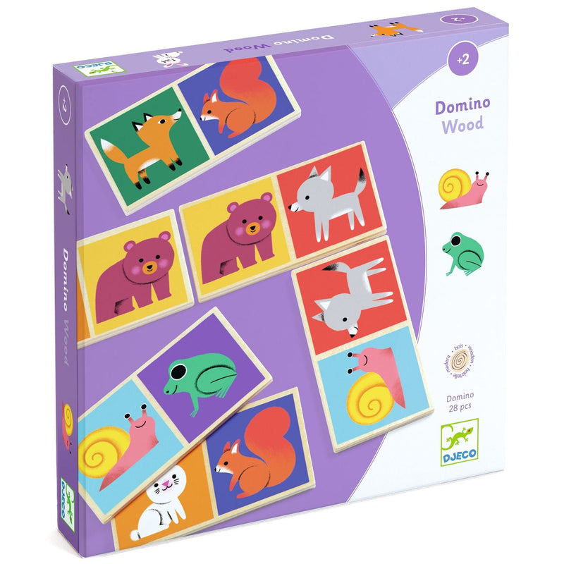 Educatief Spel Domino Wood