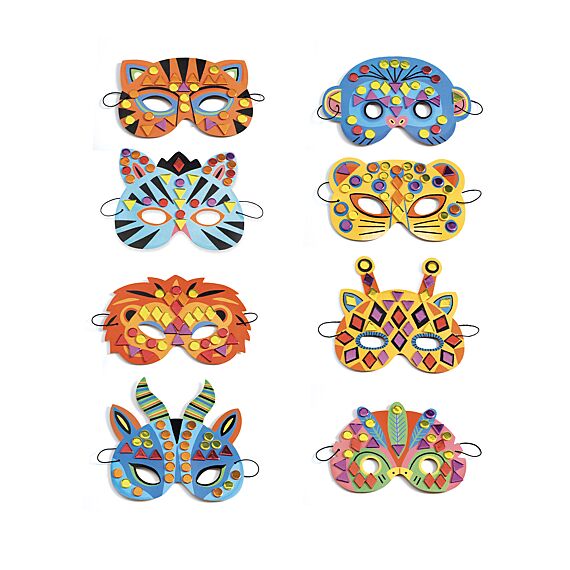 Diy Knutselset Mozaïek Maskers - Jungle Dieren