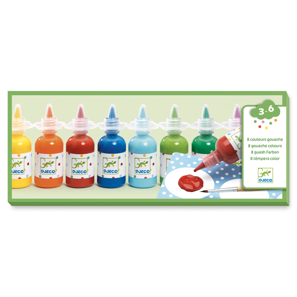 Gouache verf - set van 8