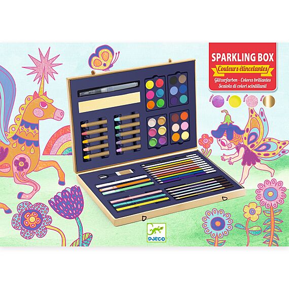 Grote Tekenkoffer Sparkling Color Box - 60 Delig