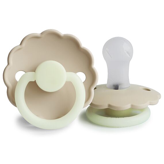 Frigg Siliconen Fopspenen Daisy Night Cream/Blush - Set Van 2