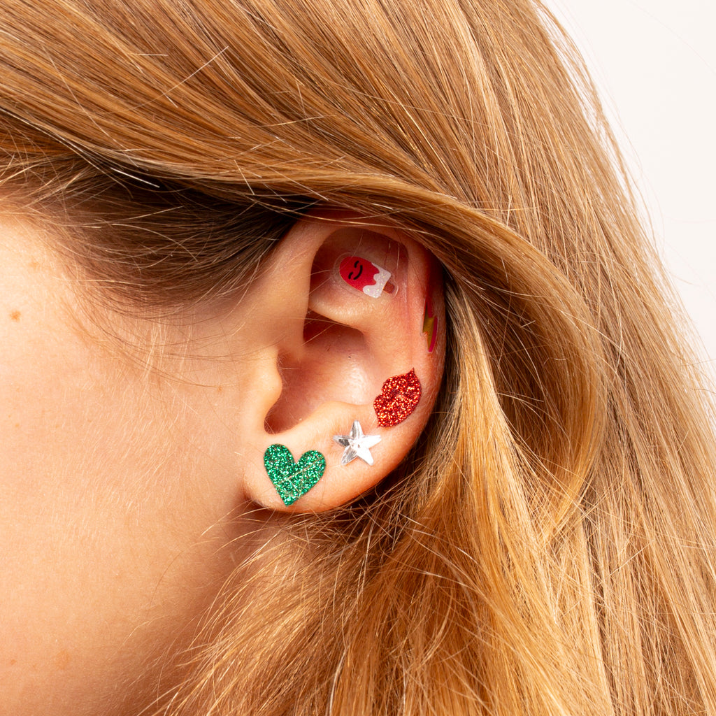 Plakoorbellen Body Art Earrings Kawaii - set van 104