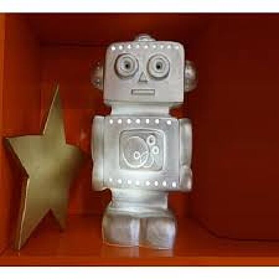 Lamp Robot Zilver