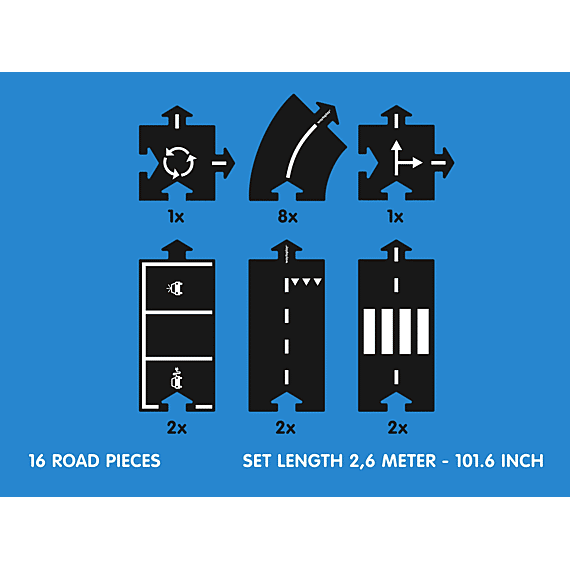 Waytoplay Flexibele Autobaan | Express Way | Set Van 16