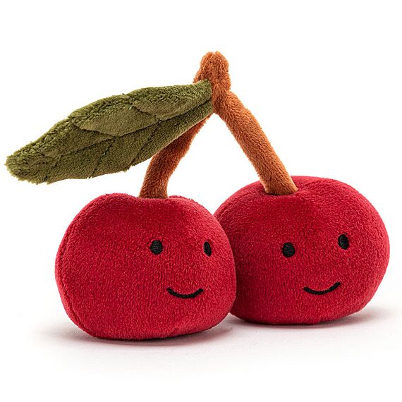 Knuffel Kersen Fabulous Fruit Cherry - 9 cm