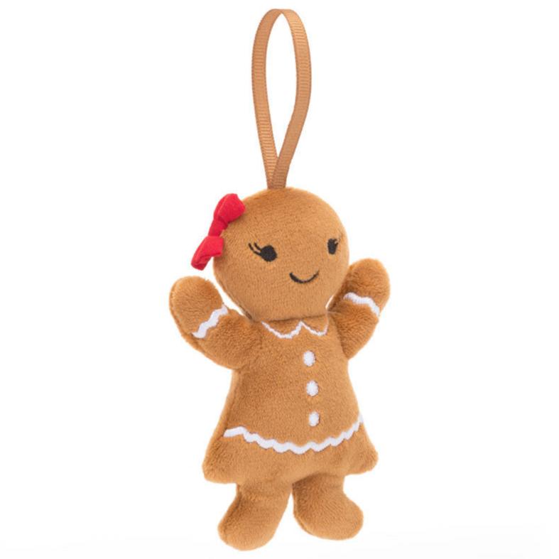 Hangende kerstdeco - Festive Folly Gingerbread Ruby - 10 cm