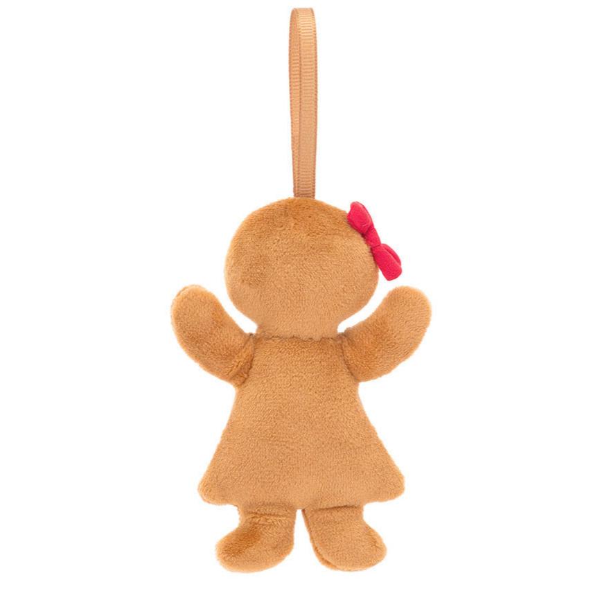 Hangende kerstdeco - Festive Folly Gingerbread Ruby - 10 cm