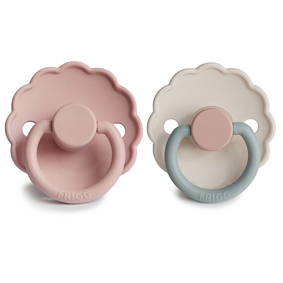 Frigg Daisy Blooming Fopspenen Siliconen Blush/Cotton Candy - Set Van 2