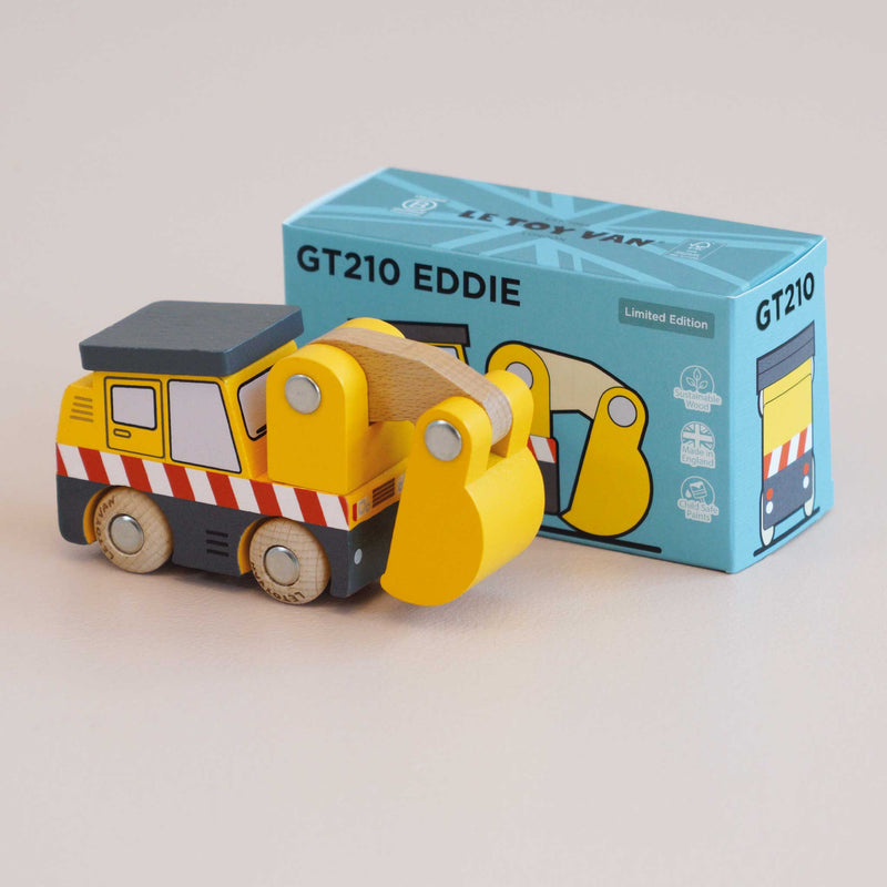 Houten graafmachine Eddie - nr. 37