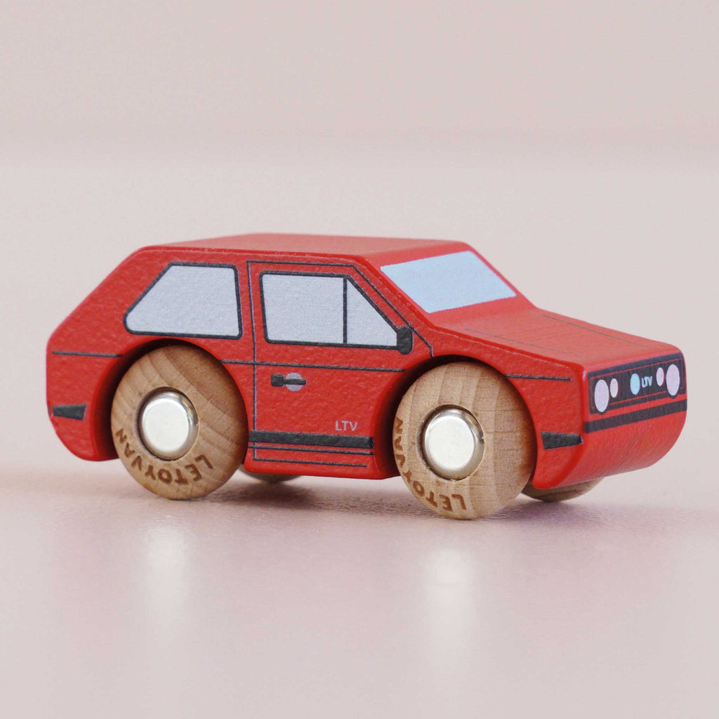 Houten mini-auto Gary - nr. 8