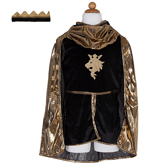 Verkleedset Ridder - Gold Knight Tunic/Cape/Crown