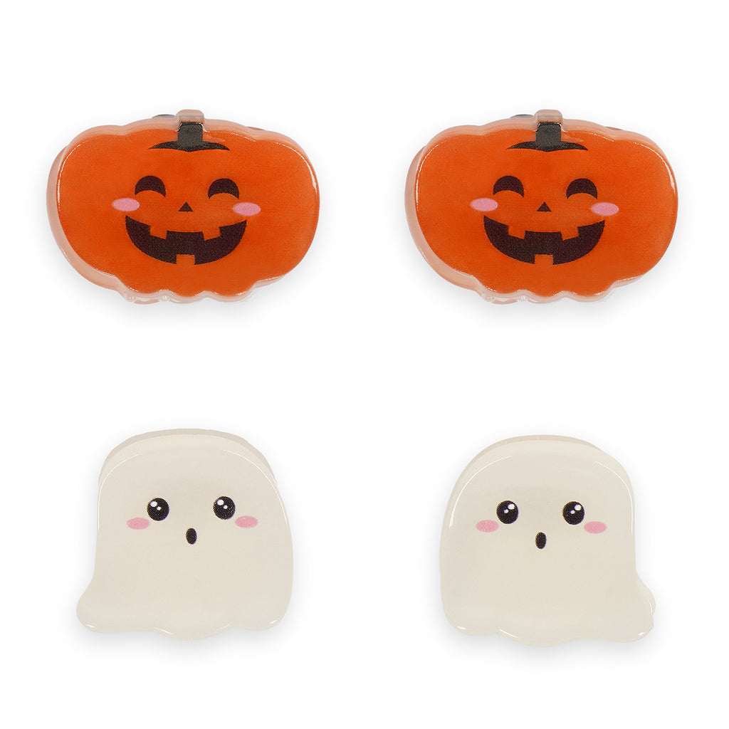 Mini haarspeldjes Clip Me Up! Spook + Pompoen - set van 4